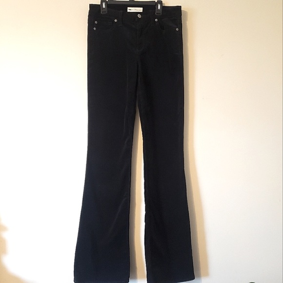 Gap 1969 Perfect Bootcut Corduroy Black Mid Rise Flare Baby Bell Pants 90's Y2K - Picture 3 of 11